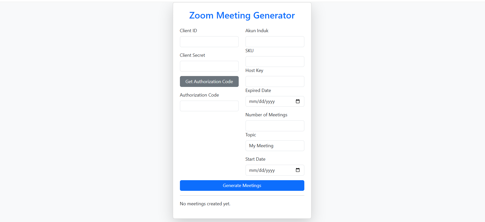 Meeting Generator